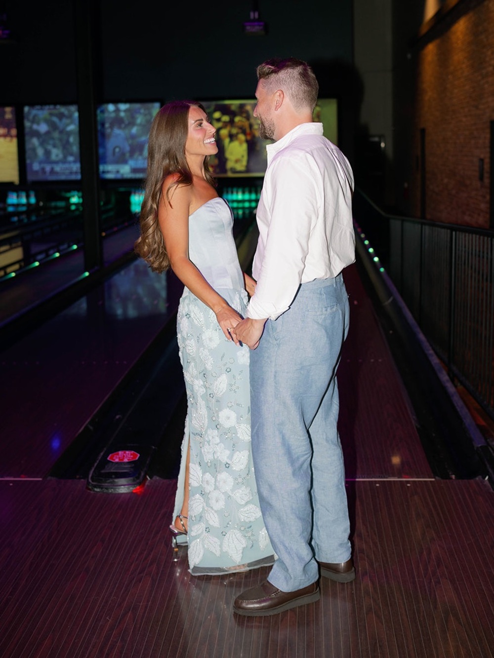 Anthropologie Pale Blue Floral Lace Maxi Skirt with Side Slit
